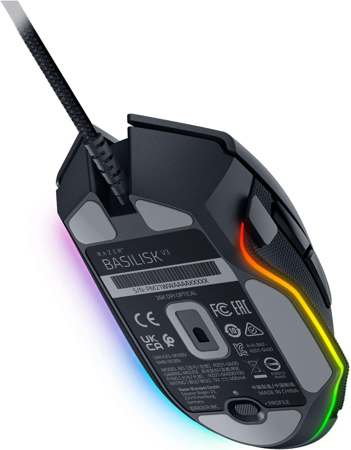 Razer Basilisk V3 Renewed Ergonomic Gaming Mouse