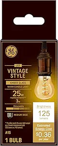 GE 36501 Vintage Style LED A15 Light Bulb
