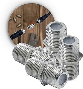 GE 38721 Coaxial Cable Extension Adapter 4-Pack