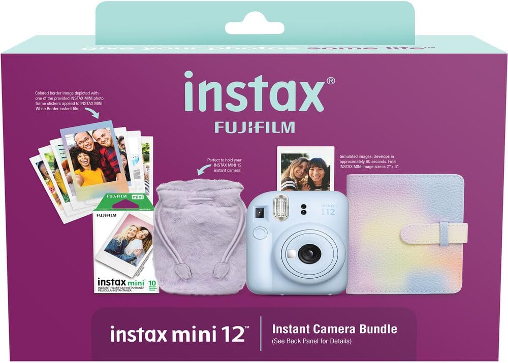 Fujifilm Instax Mini 12 Instant Film Holiday Camera Bundle