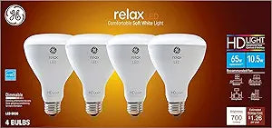 GE 93129940 Relax LED Floodlight Bulbs Soft White Dimmable (4 Pack)