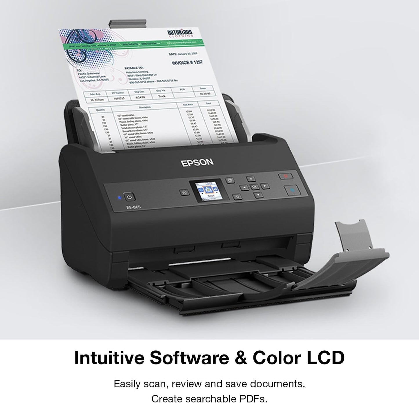 Epson ES-865 High-Speed Duplex Document Scanner