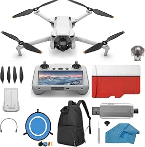 DJI mini 3 Camera Drone with RC Remote & Accessories Bundle