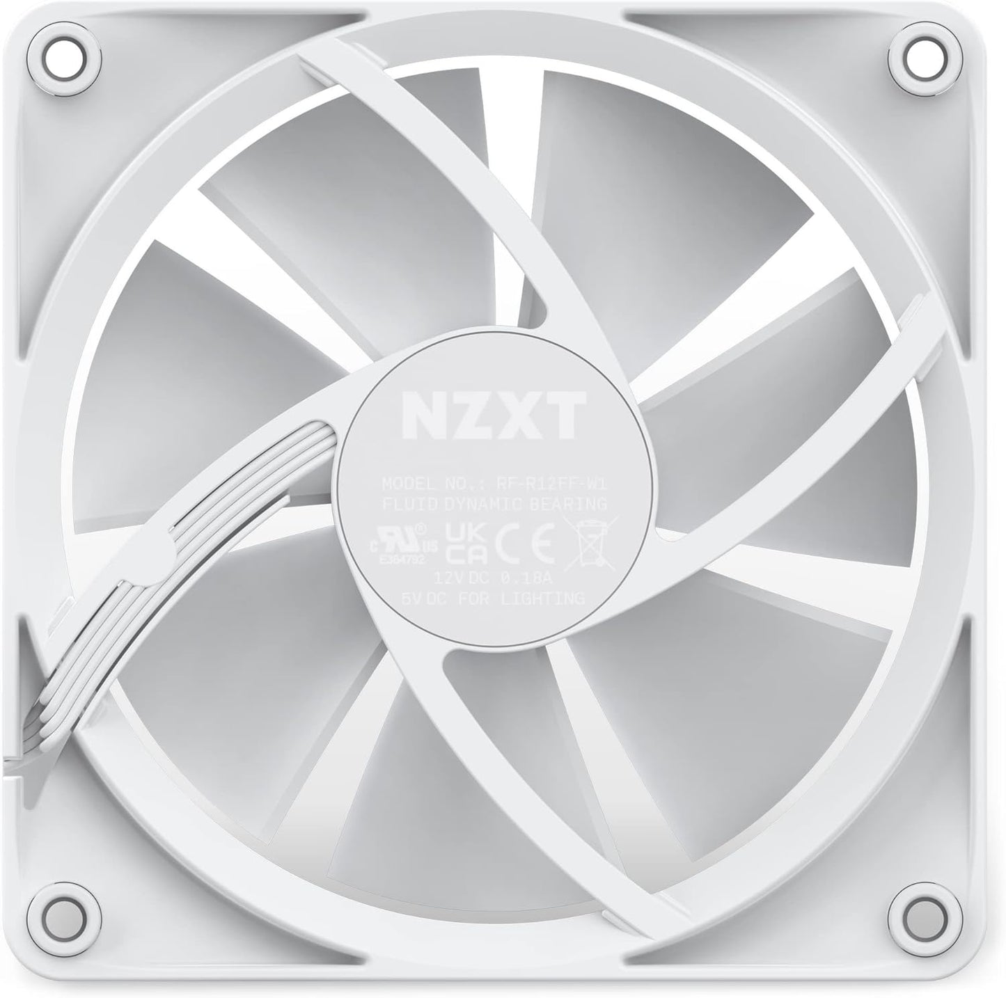 NZXT RF-R12SF-W1 F120 RGB White 120mm Fan