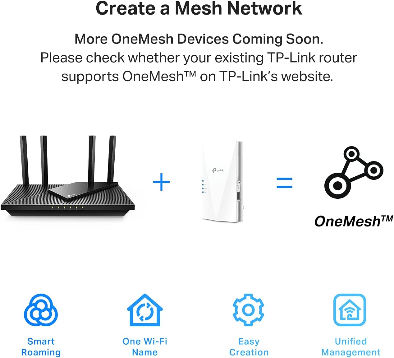 TP-Link RE500X AX1500 WiFi 6 Extender, 1.5Gbps, Gigabit Port