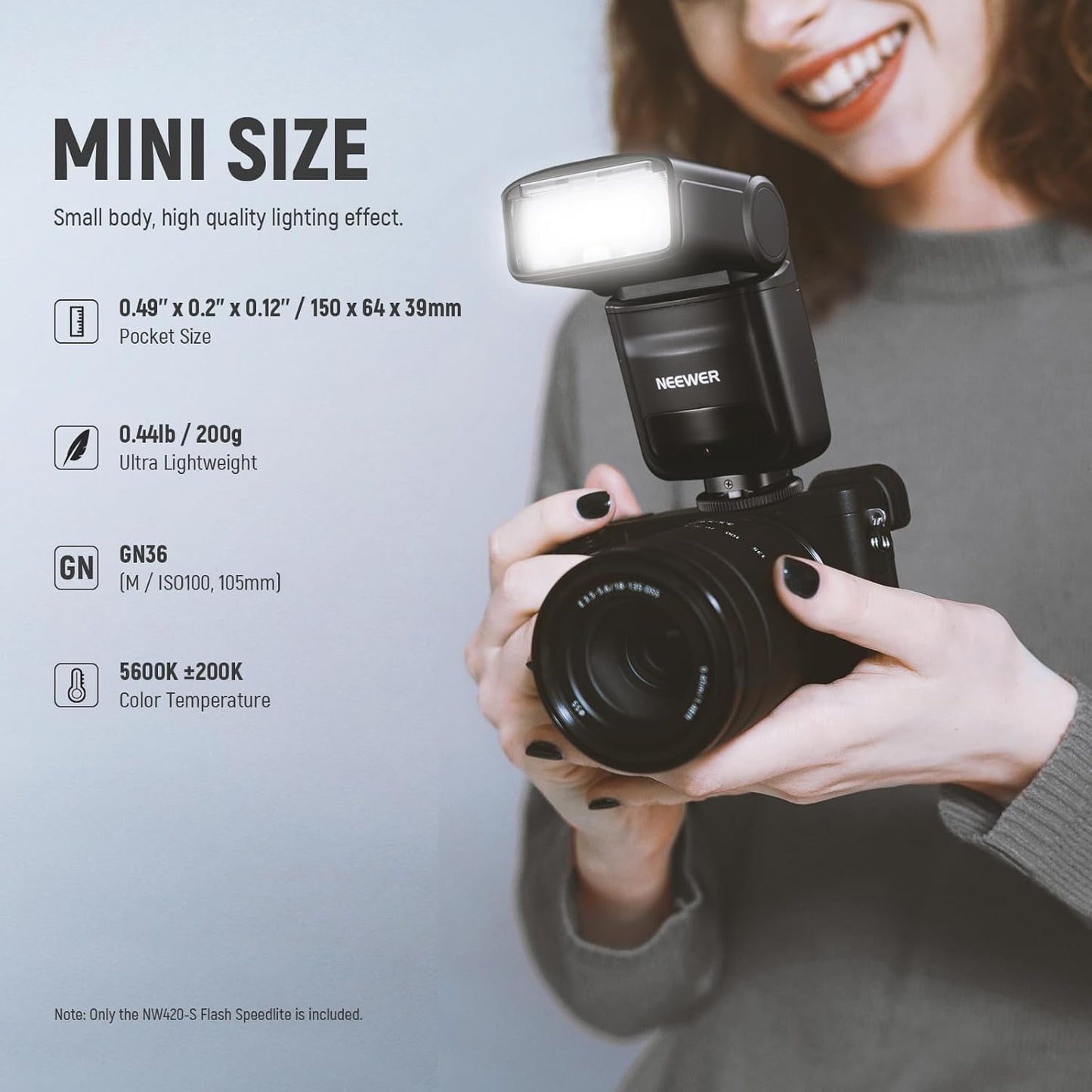 Neewer 10100917 Mini TTL Flash Speedlight for Sony