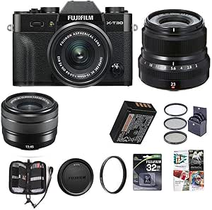 Fujifilm X-T30 Mirrorless Camera Kit w/ 15-45mm & 23mm Lenses
