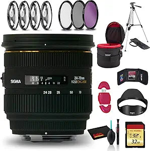 Sigma 571205 24-70mm f/2.8 DG HSM Lens Sony A Bundle