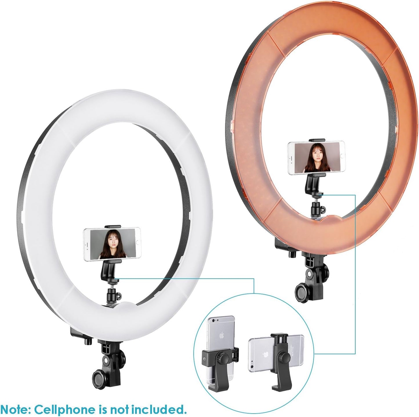 Neewer 10092681 18-inch Dimmable LED Ring Light Kit Stand