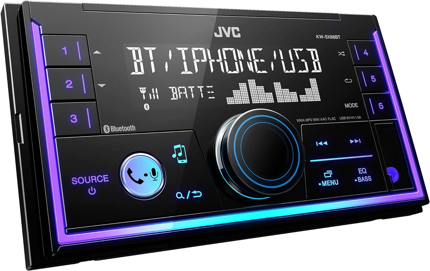 JVC KW-SX88BT Double Din Bluetooth Car Stereo