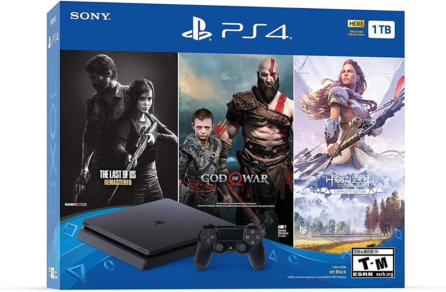 Sony PS4 Slim 1TB Gaming Console Bundle