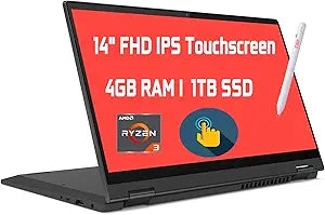 Lenovo Flex 5 Laptop 14" FHD Touch Ryzen 3, 4GB, 1TB SSD