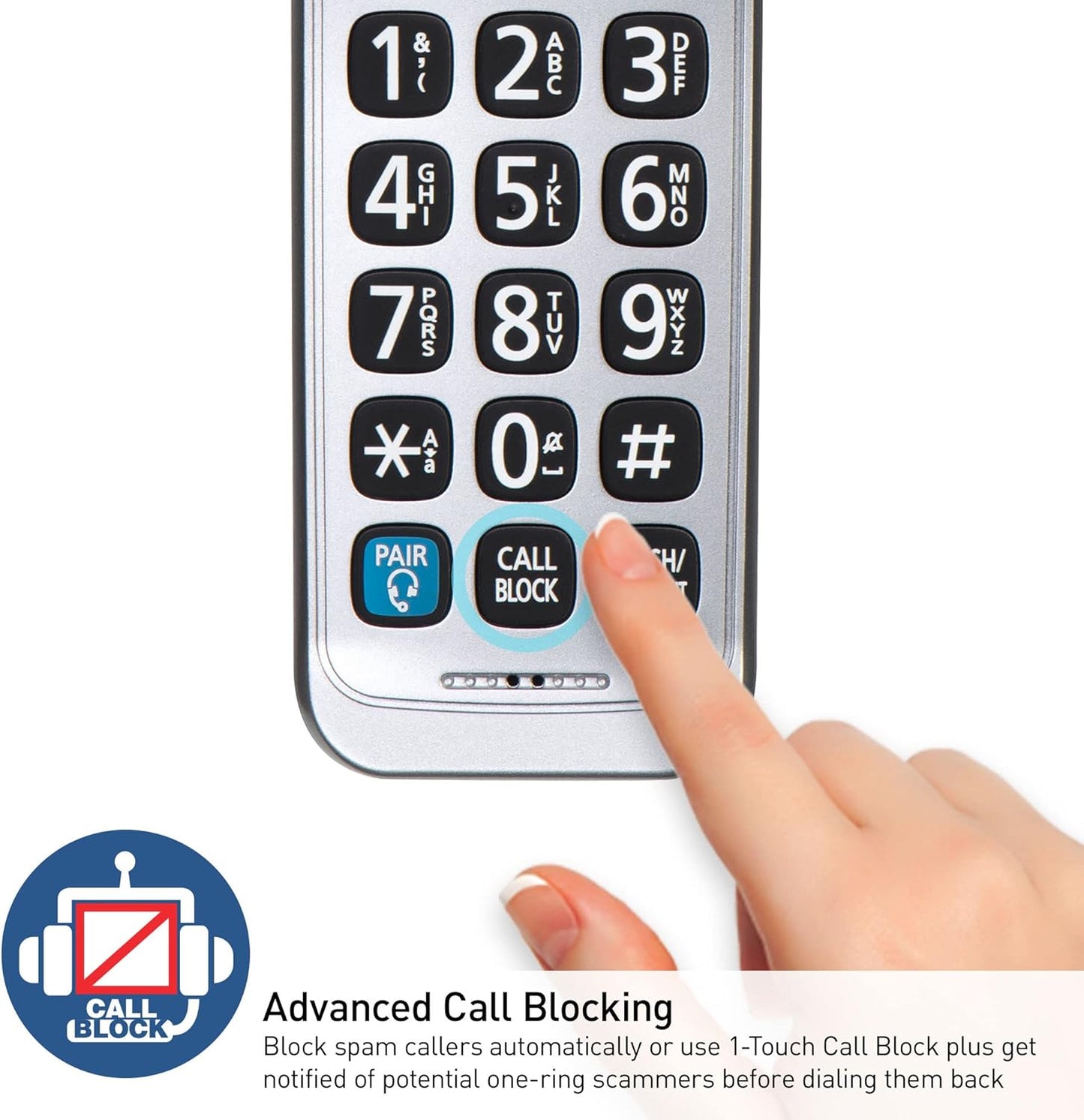 Panasonic KX-TGD892S Cordless Phone Bluetooth, Talking Caller ID