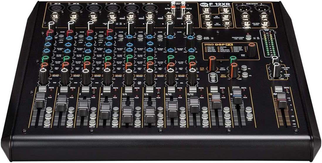 RCF F-12XR 12-Channel Mixer Console Multi-FX USB