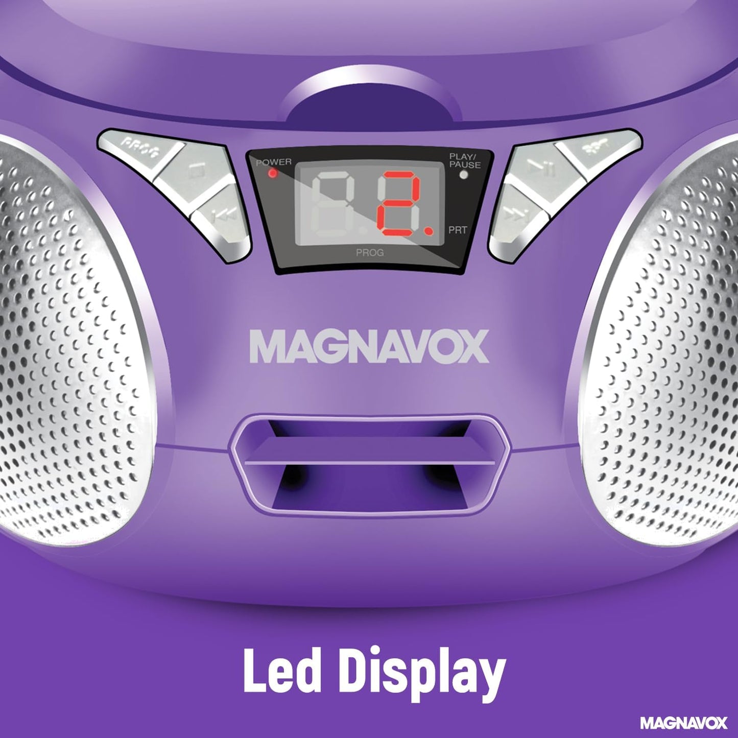 Magnavox MD6924 Portable CD Boombox AM/FM Radio Purple