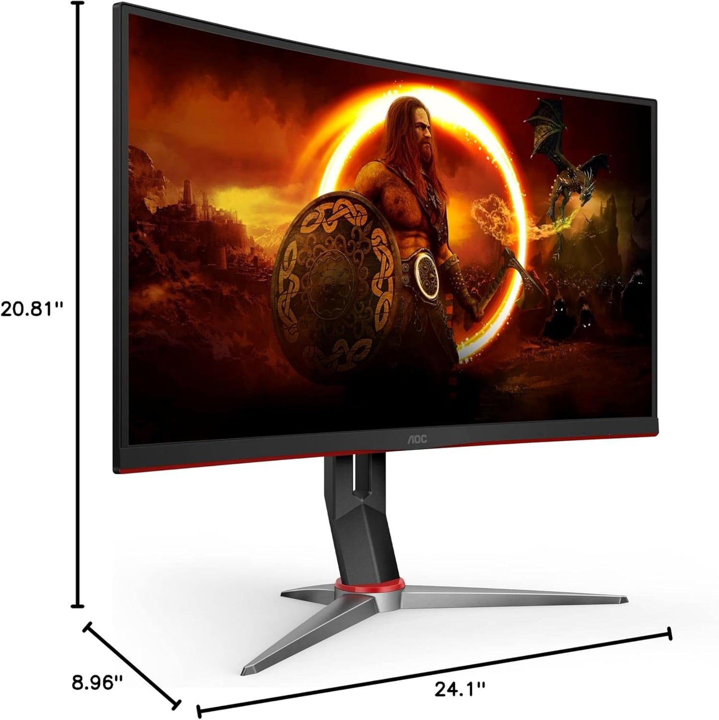AOC C27G2Z 27" Curved 240Hz 0.5ms FHD FreeSync Gaming Monitor