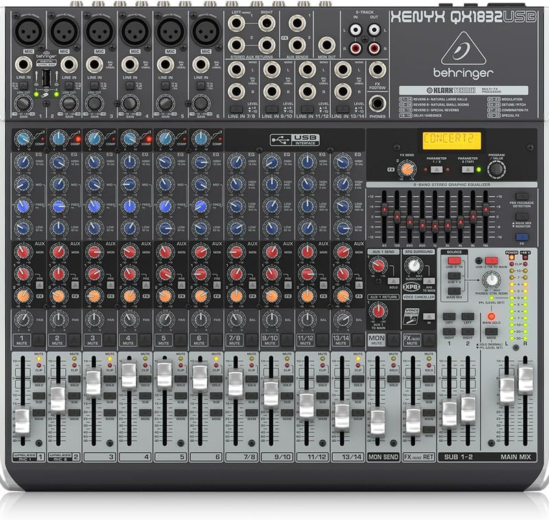 Behringer QX1832USB 18-Input USB Audio Mixer — main product image