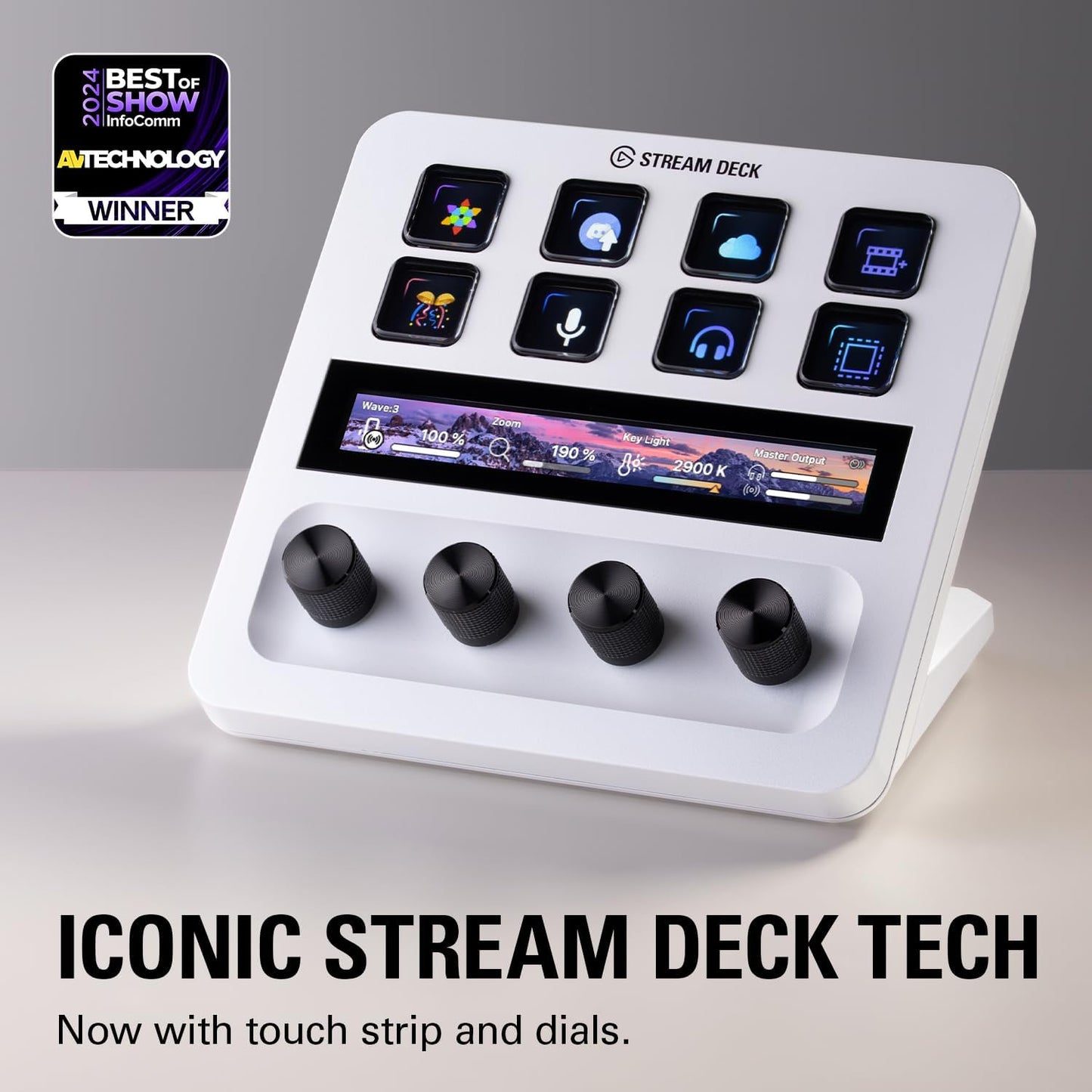 Elgato 20GBD9911 Stream Deck + White Controller