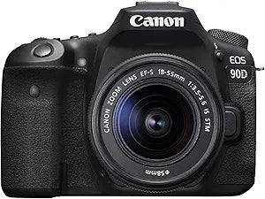 Canon 90D Digital SLR Camera with 18-55mm Lens (Renewed)