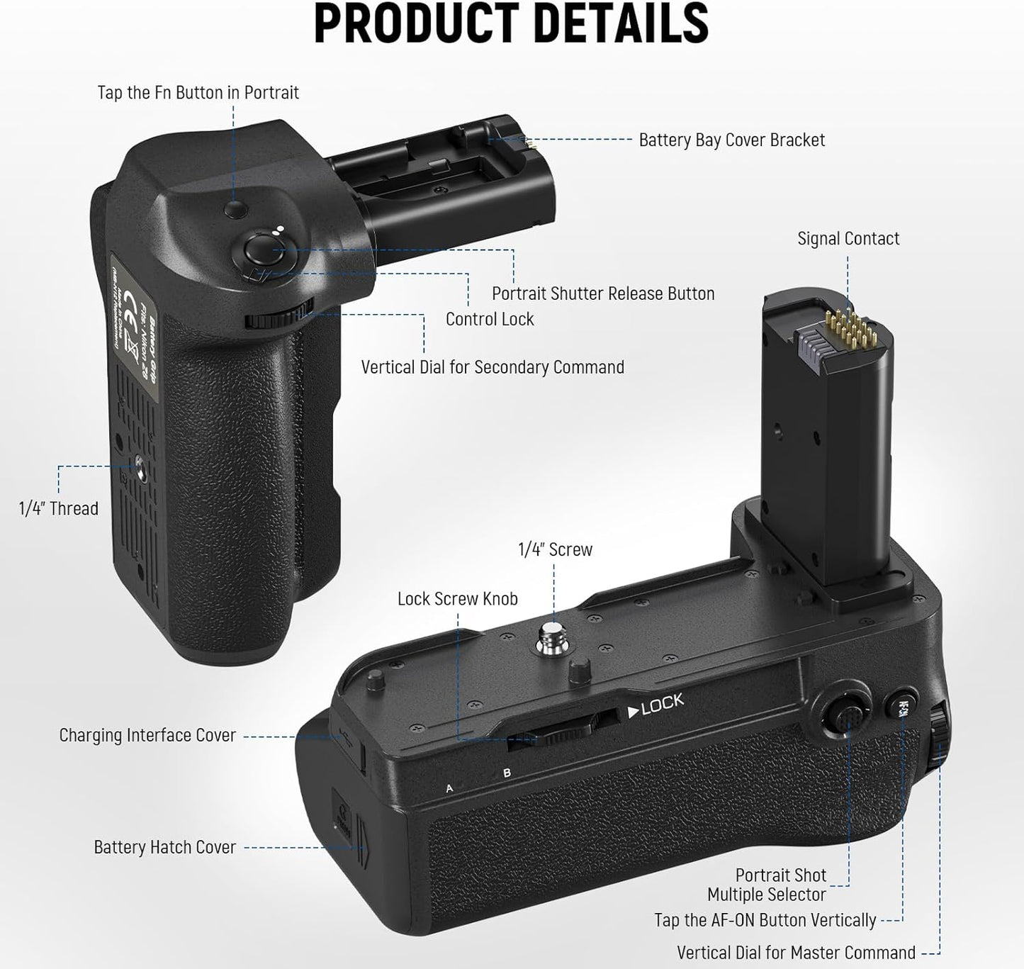 Neewer 10103319 MB-N12 Battery Grip for Nikon Z8