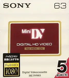 Sony 5DVM63HD DVM63 HD Mini DV Tape 5-Pack