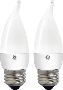 GE 31019 LED Chandelier Bulb Soft White 2-Pack