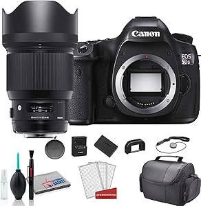 Sigma 321954 85mm f1.4 DG HSM Art Lens - Canon EF + EOS 5DS R Bundle