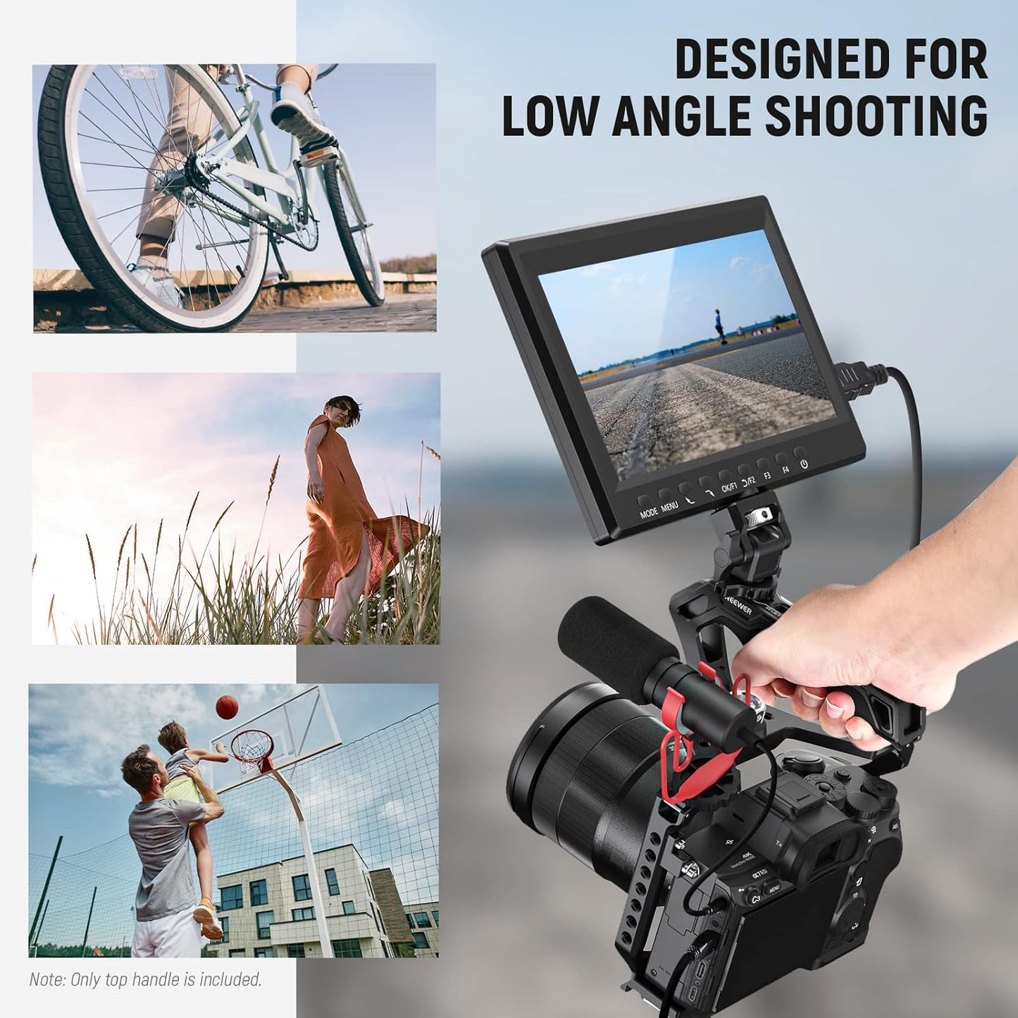 Neewer CA007 Camera Top Handle Grip ARRI Pins