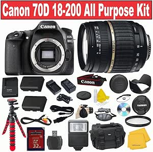 Canon EOS 80D DSLR with Tamron 18-200mm Lens Kit