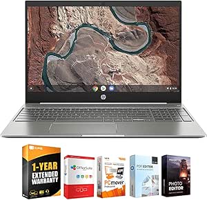 HP E9HP15DE0010NR 15" Touch Chromebook Bundle