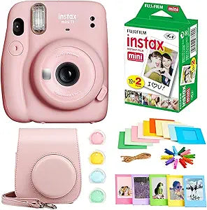 Fujifilm Instax Mini 11 Instant Camera Bundle - Blush Pink