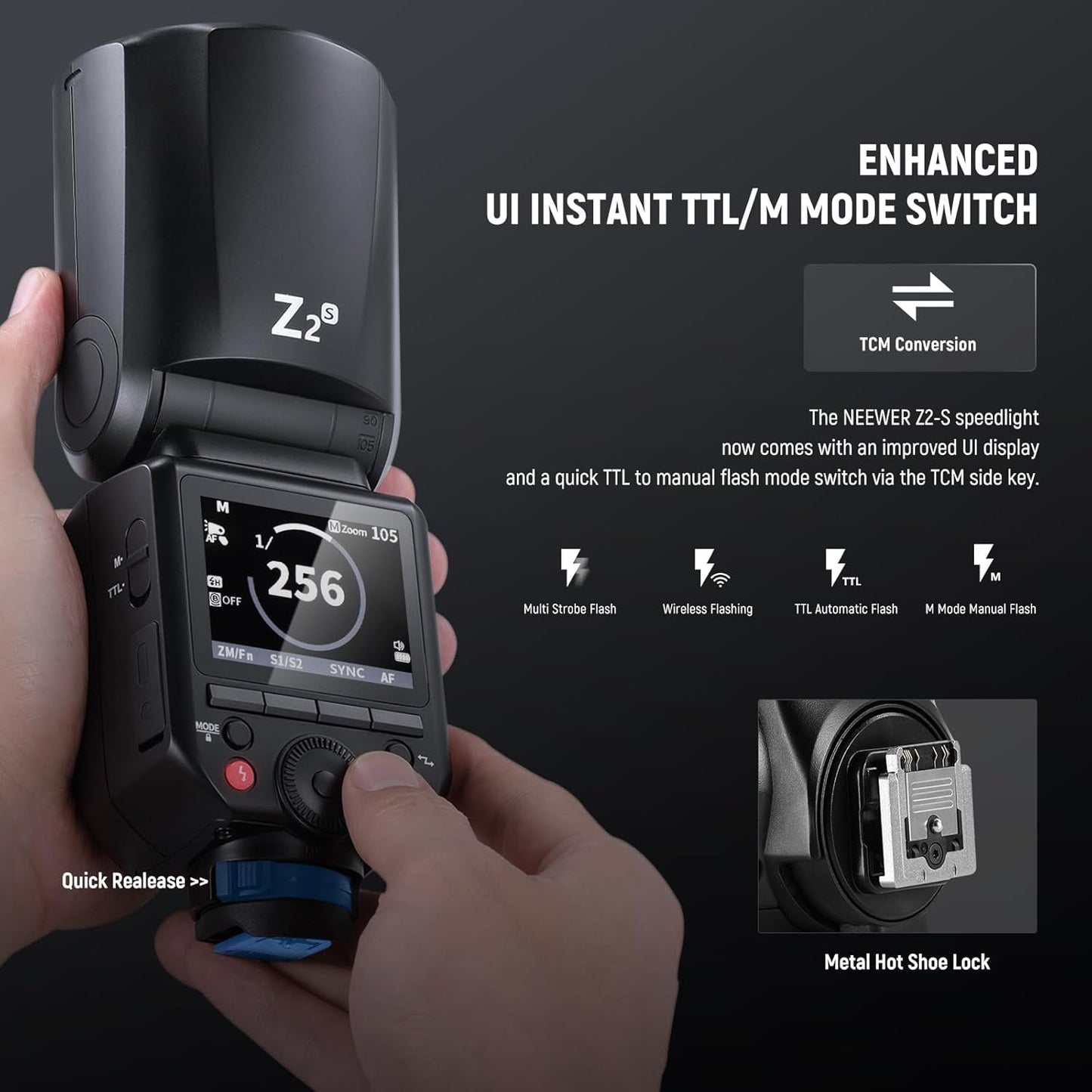 Neewer Z2-S TTL Round Head Flash Speedlite for Sony