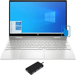 HP 8LZ71AV Envy x360 15t Touch Laptop i7-1065G7 & USB Hub