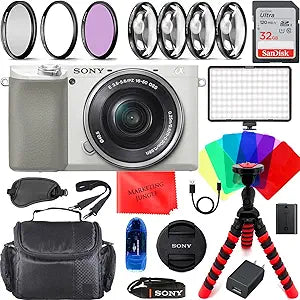 Sony ILCE6100L/W Alpha a6100 Mirrorless Camera Kit (White)
