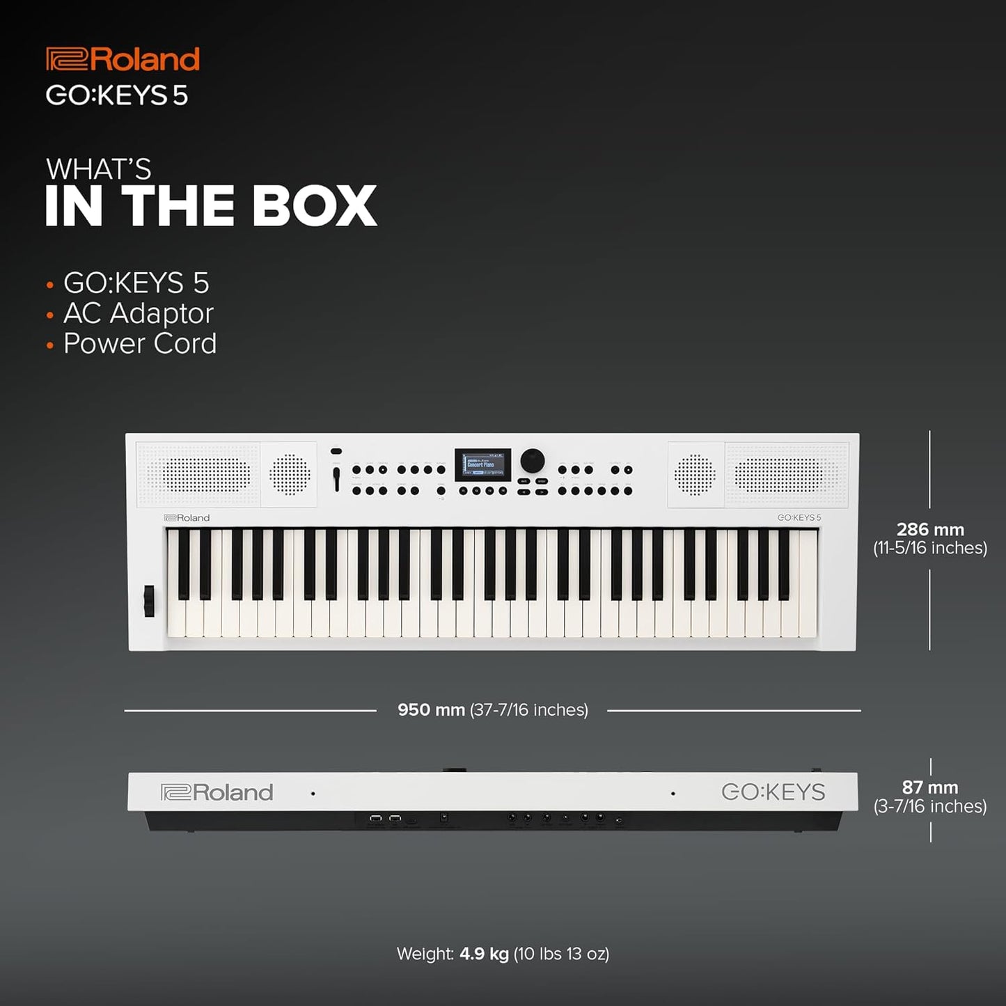 Roland GOKEYS5-WH 61-Note Music Creation Keyboard White