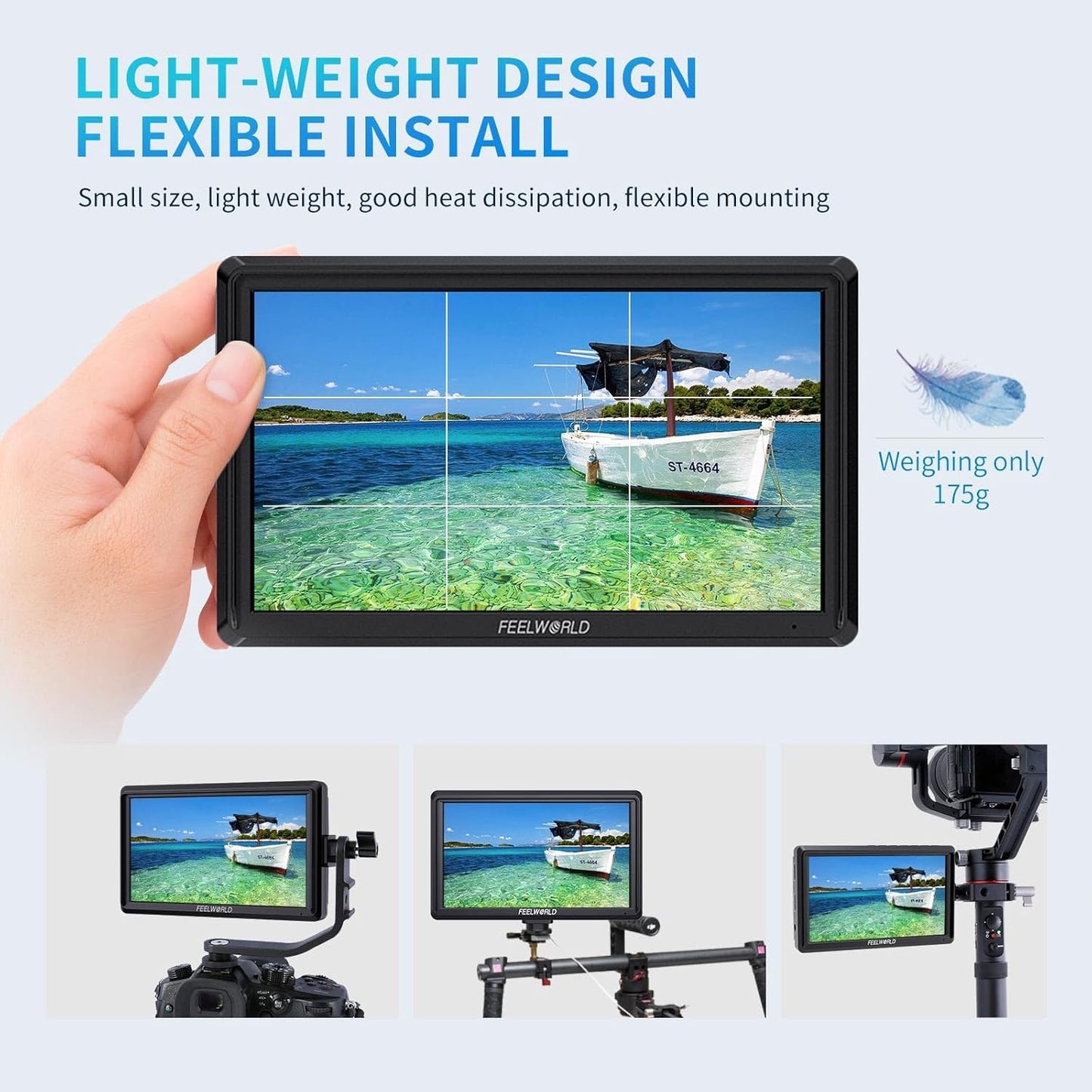 FEELWORLD AU-FW568 V3 6" 4K HDMI Camera Monitor