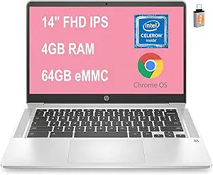 HP Flagship Chromebook 14 FHD IPS Renewed Laptop