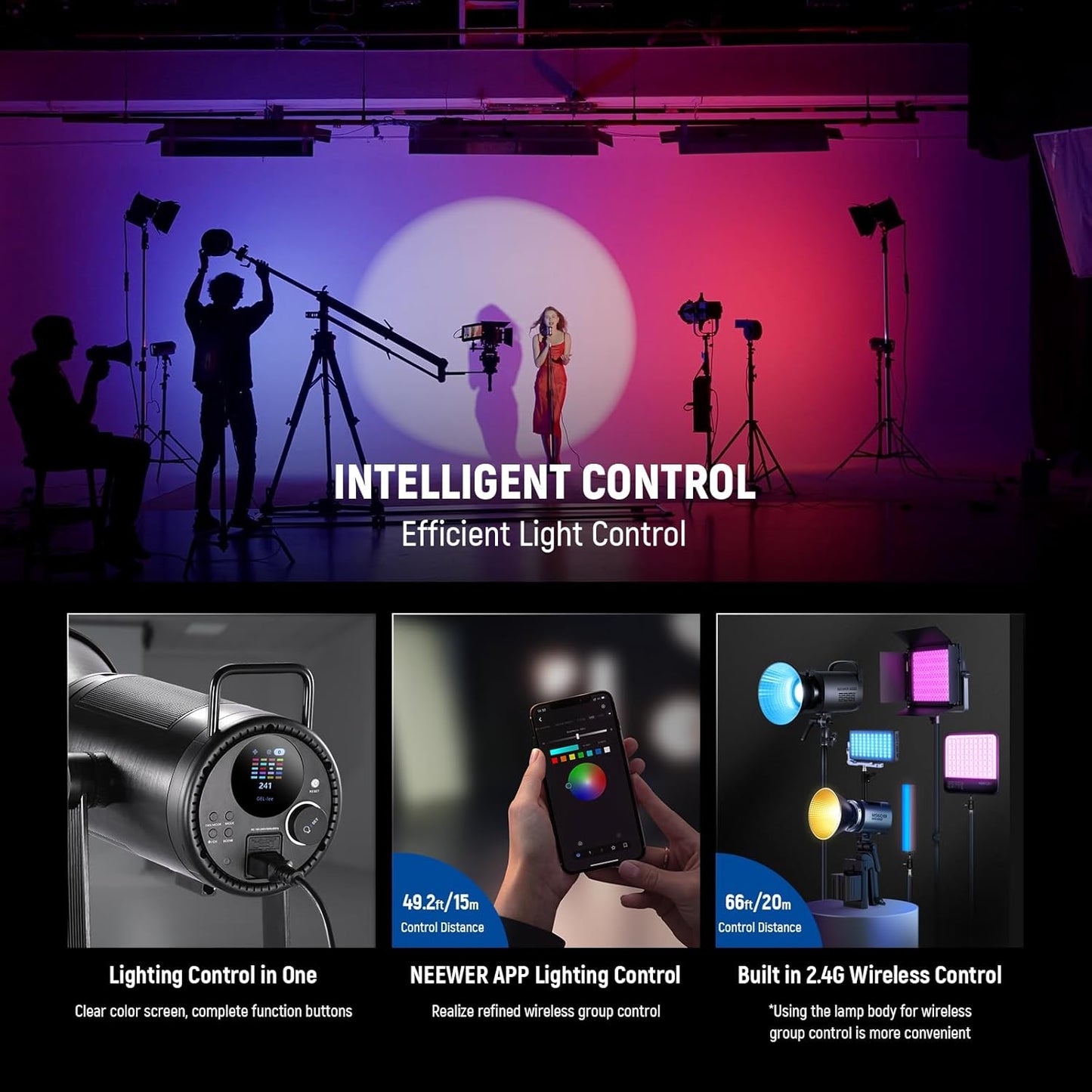 Neewer 300W RGB LED CB300C Video Light Kit