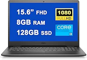 Dell Inspiron 15 3000 3501 15.6" FHD Laptop i3 11th Gen (Renewed)