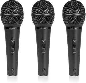 Behringer XM1800S 3-Pack Dynamic Cardioid Instrument Microphones