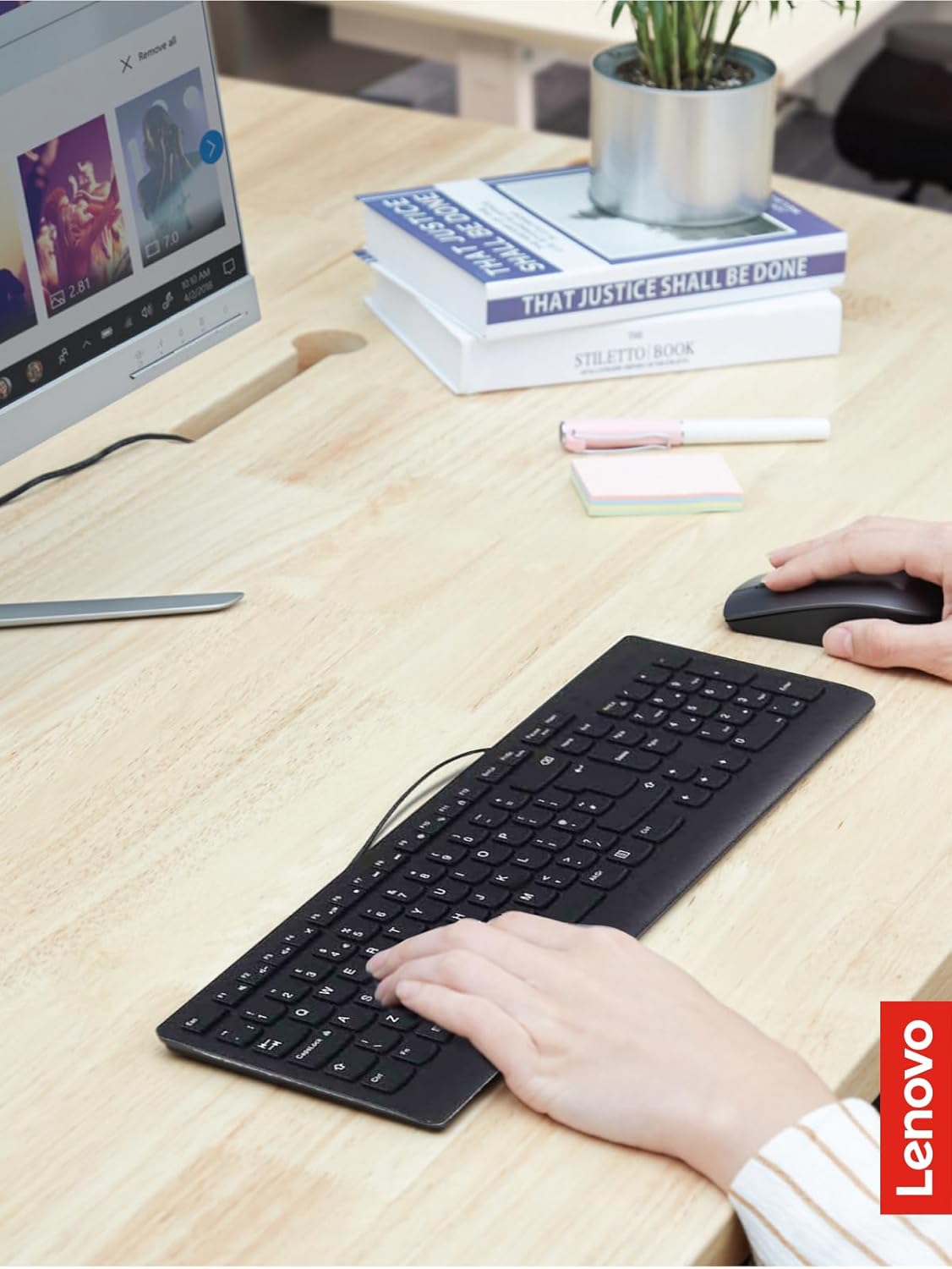 Lenovo GX30M39655 300 USB Wired Ergonomic Keyboard