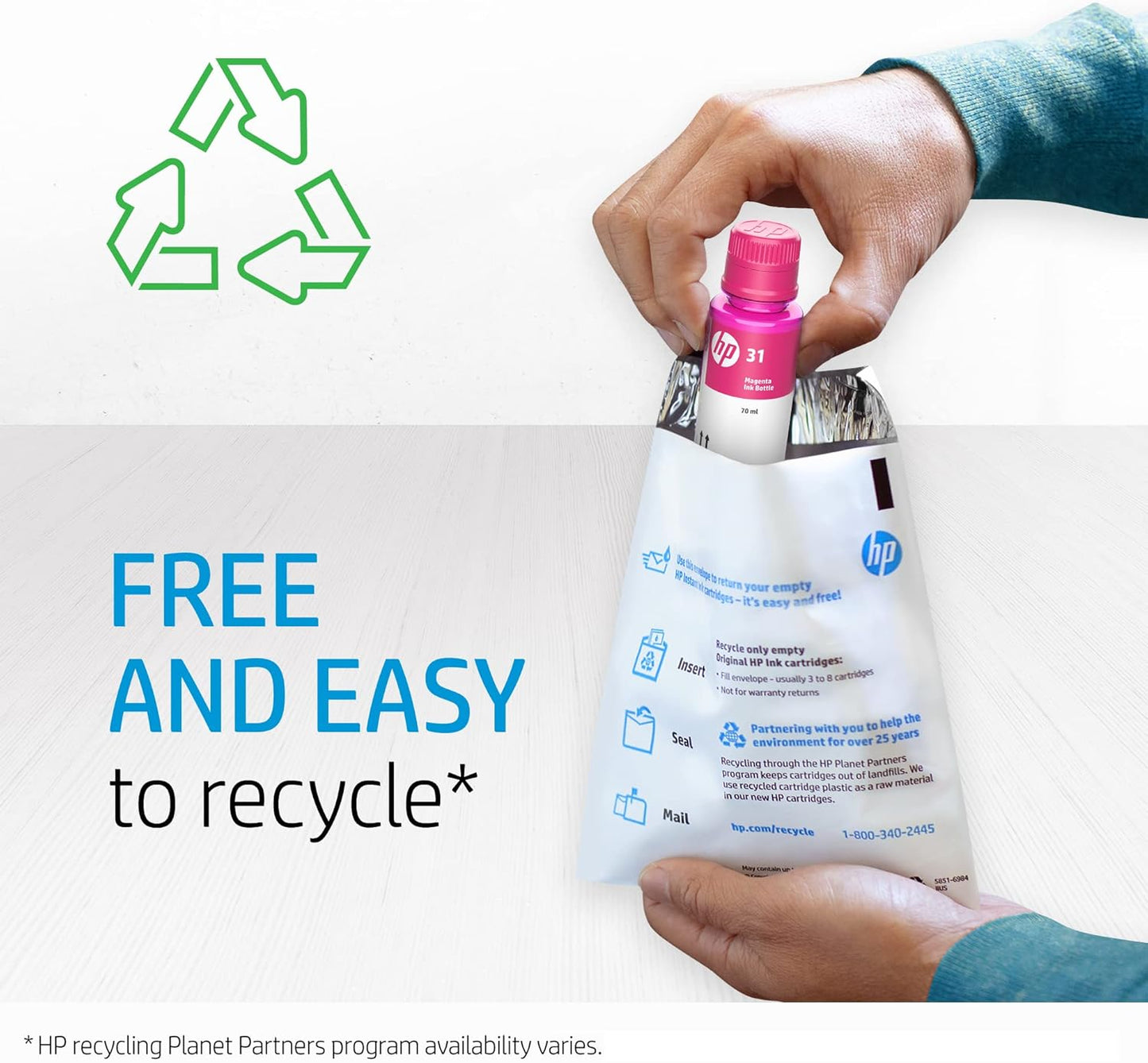 HP 1VU27AN 31 Magenta Ink Bottle 8000 Pages