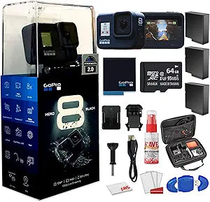 GoPro HERO8 Black 4K Waterproof Action Camera Bundle