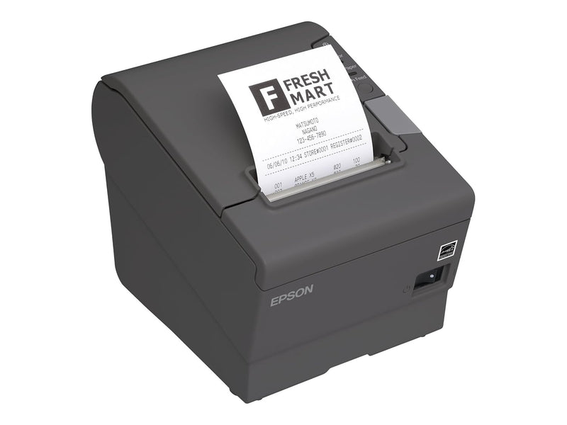 Epson C31CA85656 Thermal Receipt Printer: Ethernet USB, Dark Gray — main product image