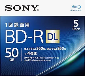 Sony 5BNR2VJPS4 4X BD-R DL 50GB Printable Discs