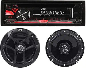 JVC KD-R370+CS-J620 Car Stereo & 6.5" Coaxial Speakers Package