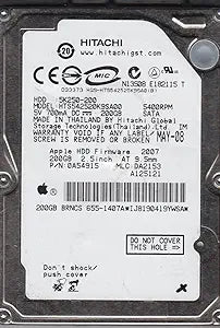 Hitachi HTS542520K9SA00 200GB SATA 2.5 Hard Drive
