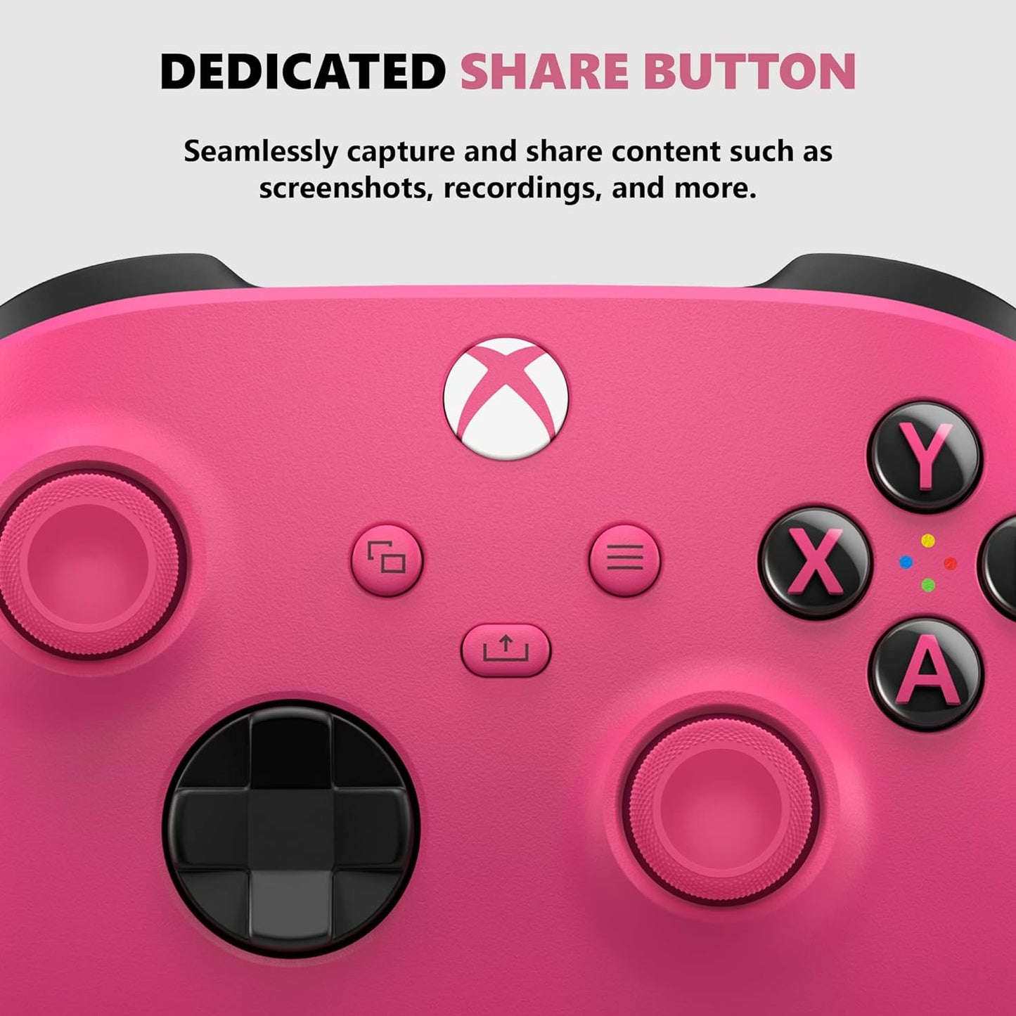 Microsoft QAU-00082 Xbox Core Wireless Controller, Deep Pink