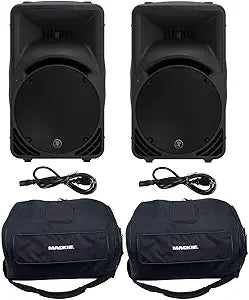 Mackie (2) SRM450V3+(2) BAG Powered Speaker Bundle with Mics