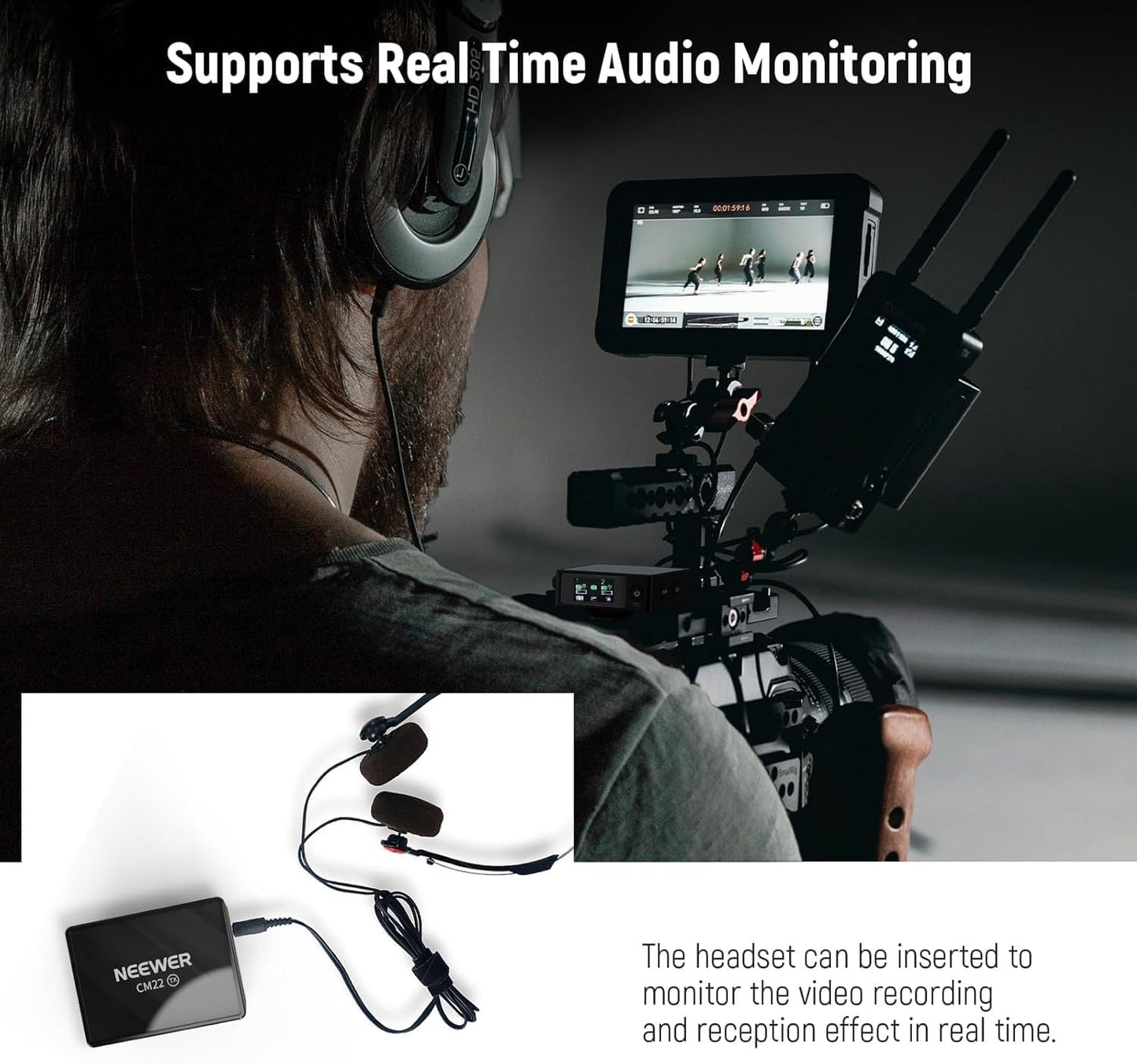 Neewer 21000042 Wireless Lavalier Microphones - Charging Case, 2 Pack